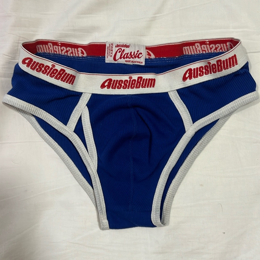 Blue Classic ribbed Aussie Bum